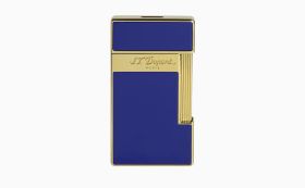 S.T.Dupont Lighter SLIMMY BLUE LACQUER/GOLDEN