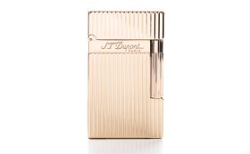 S.T. Dupont Lighter L2 - Gold Plated - Vertical Lines